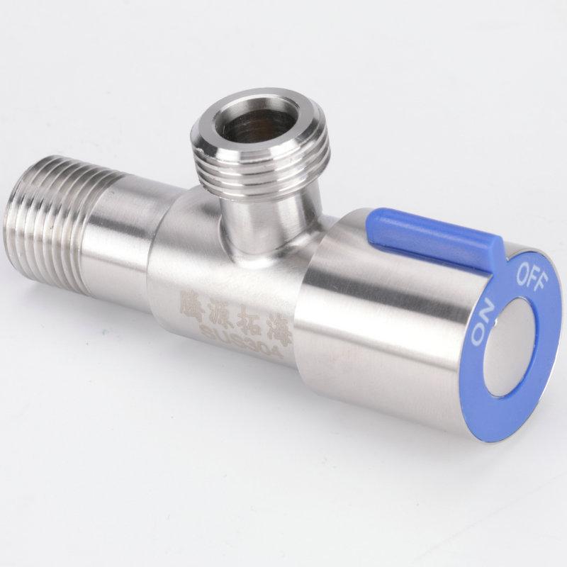 Stainless Steel Valve, Explosion-proof Bathroom Red and Blue Wheel Angle Valve, High Flow Rate Cold and Hot Water Inlet Shut-off