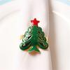 2Pcs Napkin Buttons Decorative Room Reusable Christmas Holders Napkin Ring Dining Decor