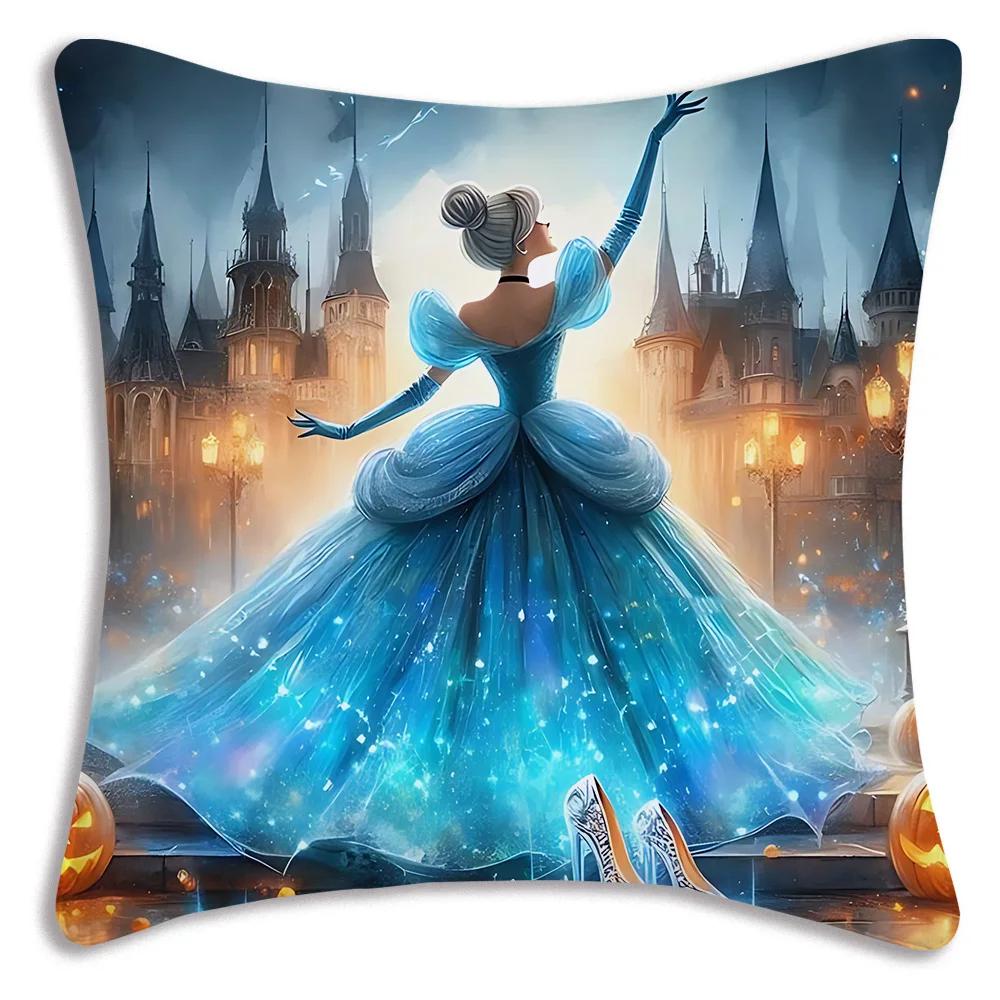 Cartoon Kawaii Cinderella Pillow Covers Cartoon Sofa Decorative Home  Printing  Cute Cushion Cover