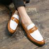 2024 Fashion Men Casual Black Loafers Shoes Slip-On Leather Men Party Dress Shoes Social Business Shoes 2024 Plus Size 38-46