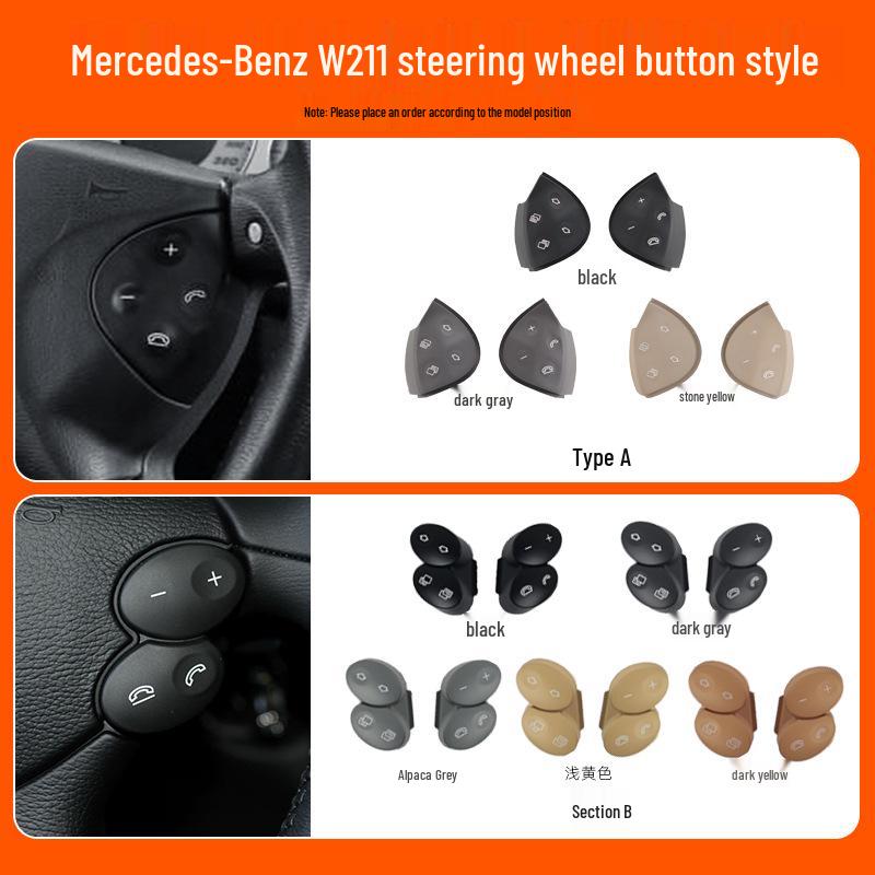 Compatible with Mercedes-Benz E-Class W211 Steering Wheel Buttons: E200, E260, E300L Multifunction.