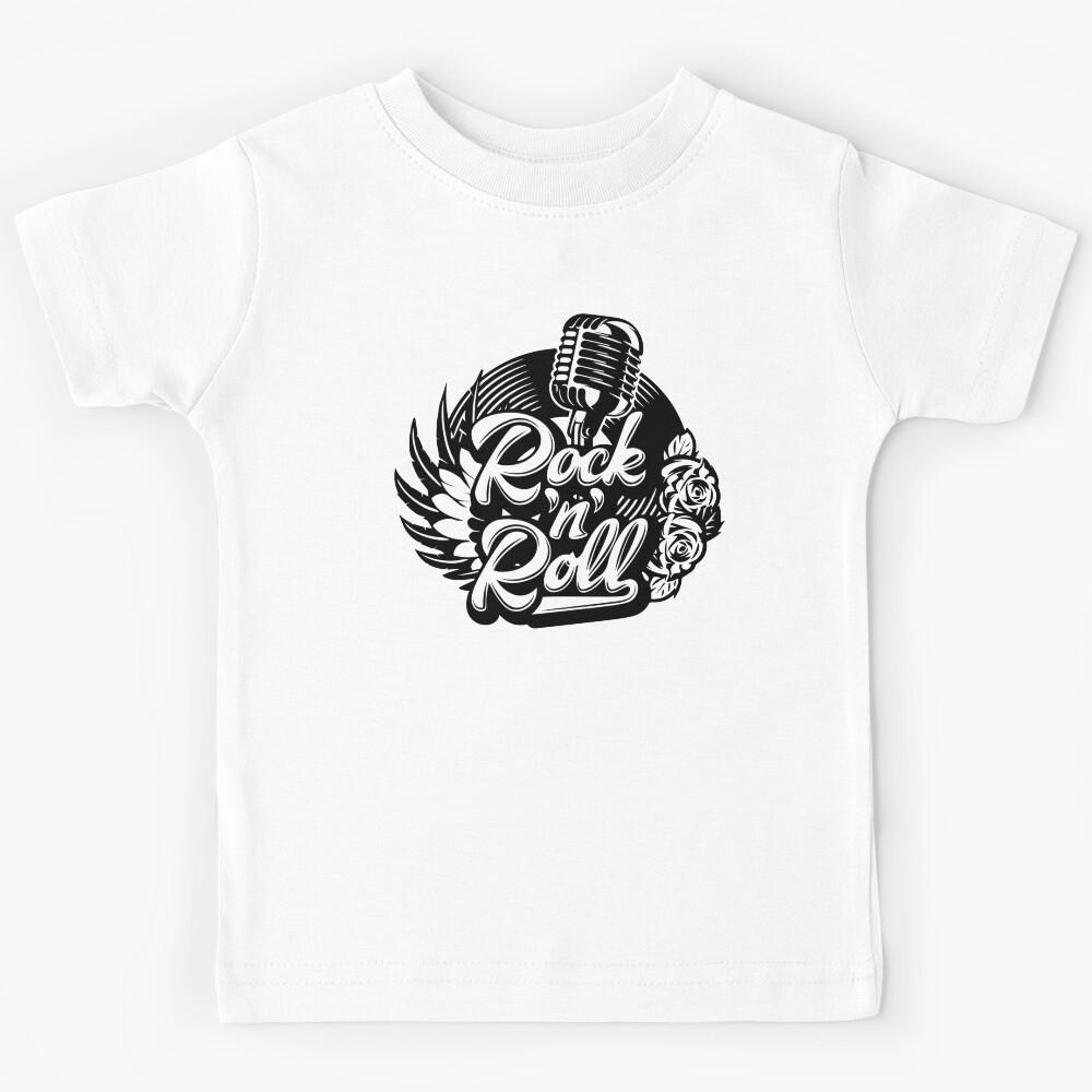 Rock 50s Rockabilly Music Rock and Roll Vintage Rocker 60s 70s Kids T-Shirt 140