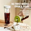 Cafetière à Froid Manuelle 1L Avec Poignée Bouteille d'Eau Haute Capacité Été Portable Jus Thé Fruits Ustensiles à Café Pot