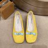 Fashion Elegant Bowknot Ballerina Women Flats Round Toe Comfort Slip-On Ladies Loafers Suede Single Mules Shoes for Woman Mary Janes