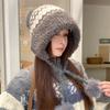 Winter Dicke Warme Mütze mit Ohrenklappen Damen Niedlich Plüsch Quaste Gestrickt Outdoor Kälteschutz