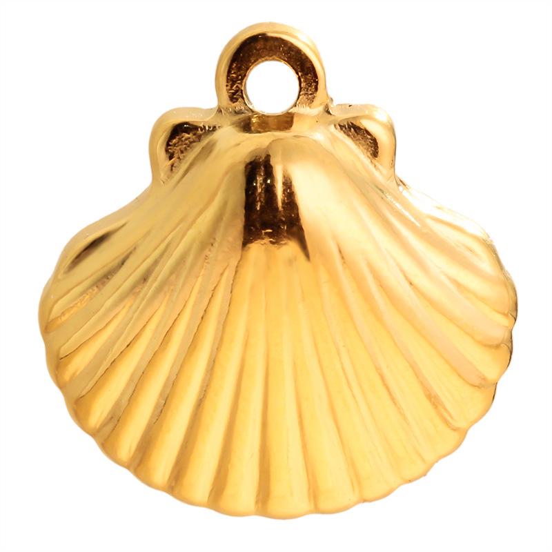 Stainless Steel Scallop Seashell Necklace for Women - Niche Design Titanium Jewelry Accessories
