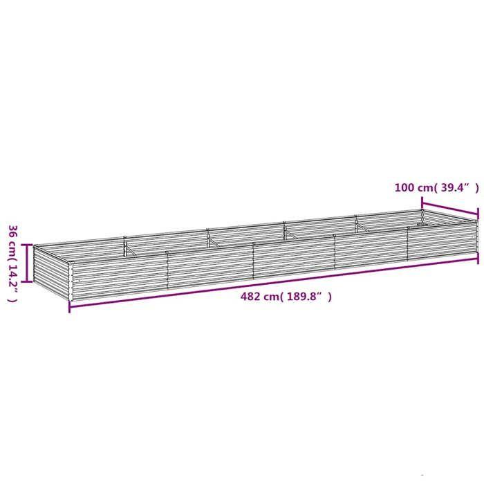 VidaXL Raised Garden Bed 482x100x36 Cm Corten Steel 151997