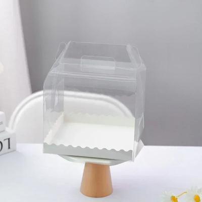 10piece Transparent Birthday Cake Box Mini Handheld Pastry Baking Portable Packaging 5-inch 6-inch Visible Heighten Dessert Boxs