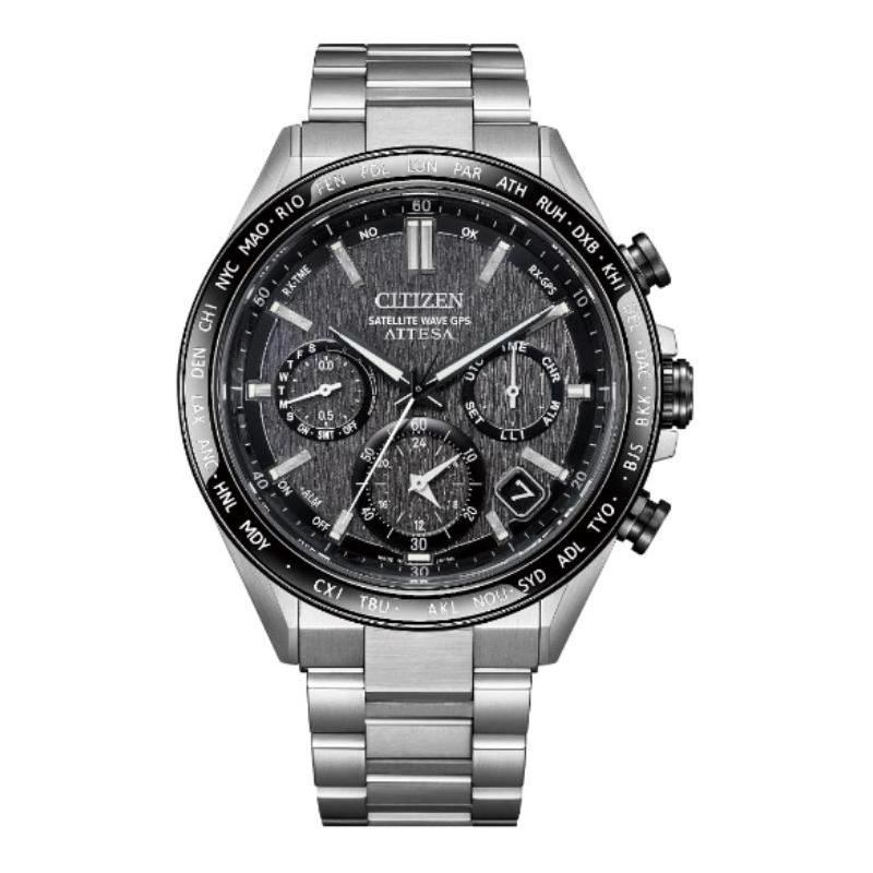 CITIZEN 100m waterproof, solar Quartz, titanium strap, , men s watch, black dial CC4058-67X чёрный