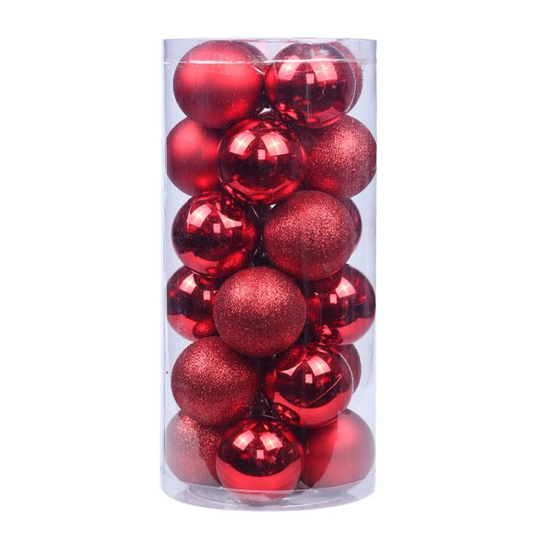 Shiny Electroplated Christmas Ball Ornaments Set 3cm 4cm 6cm 8cm Tree Hanging Decor Red Green Blue Gold Pink Purple