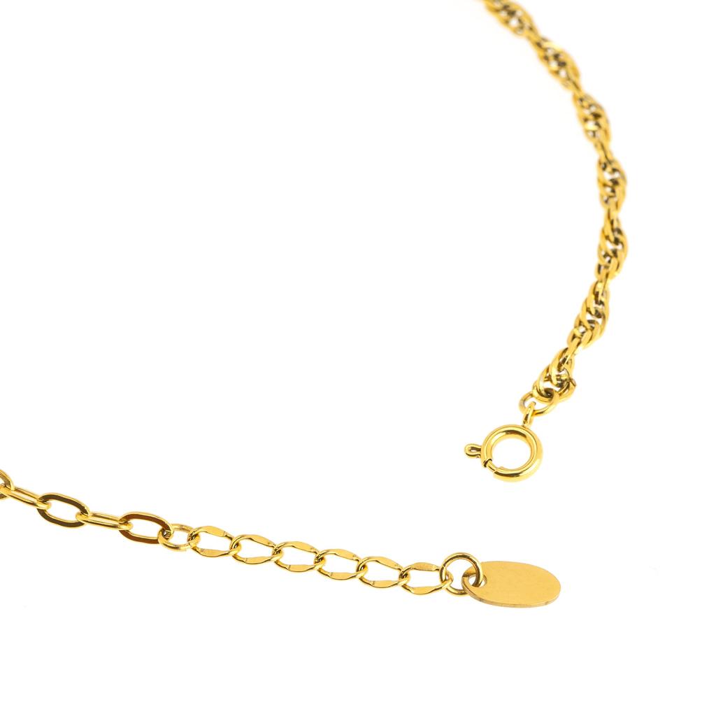 Anklet Allergy Kihei Chain Hawaiian Thin Extra Fine Gold Pair with Adjuster [Alavel] Women's [Metal Compatible] Leave-on