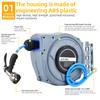 Retractable Garden Hose Reel 33ft Wall Mounted Hose Reel with 6-Function Sprayer Nozzle 180 Degrees   Bracket Automatic Rewind Storage Hose Reel