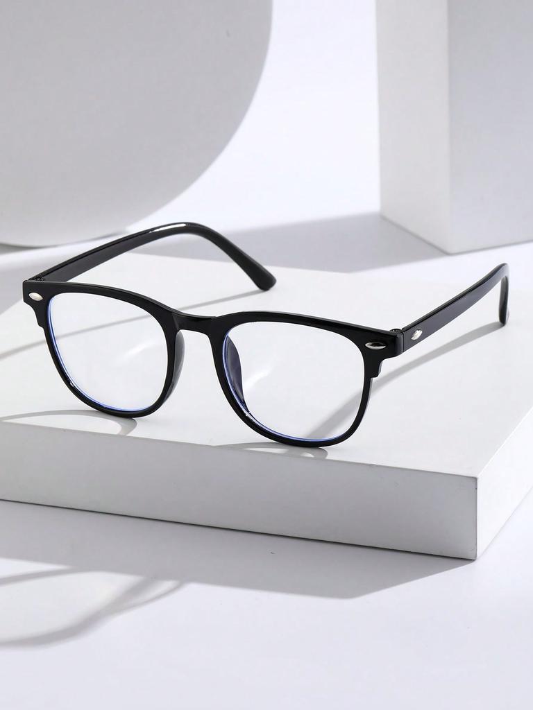 1-2-3Pcs Unisex Square Plastic Frame Trendy Anti-Blue Light Clear Glasses For Back To School Clothing Accessories.
