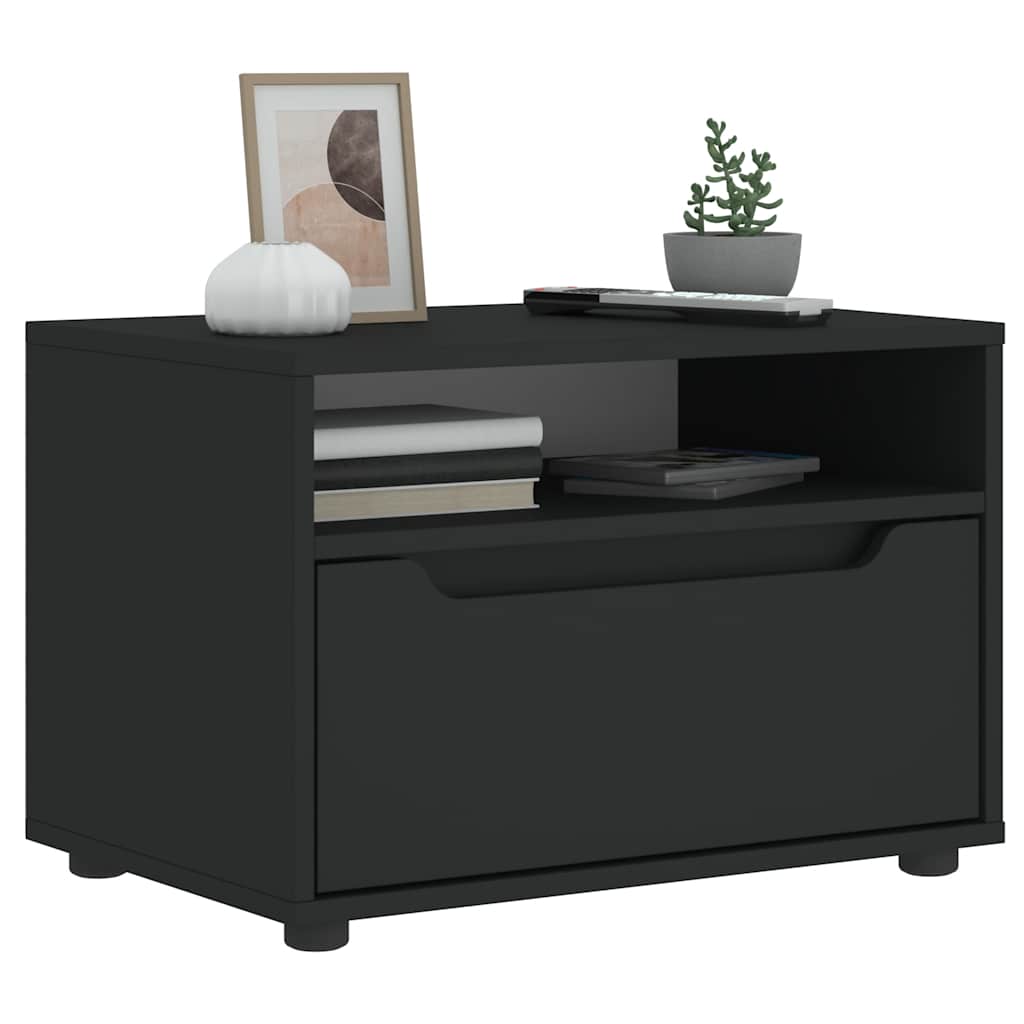 VISNES Black TV Cabinet 60 x 40 x 38 cm Particleboard