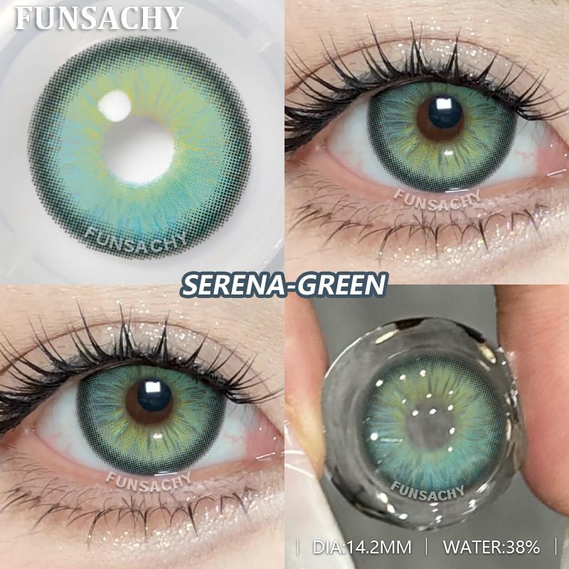

Funsachy Новое поступление SERENA синие цветные контактные линзы мягкие контактные линзы для глаз натуральные 1 пара зрачок косметические