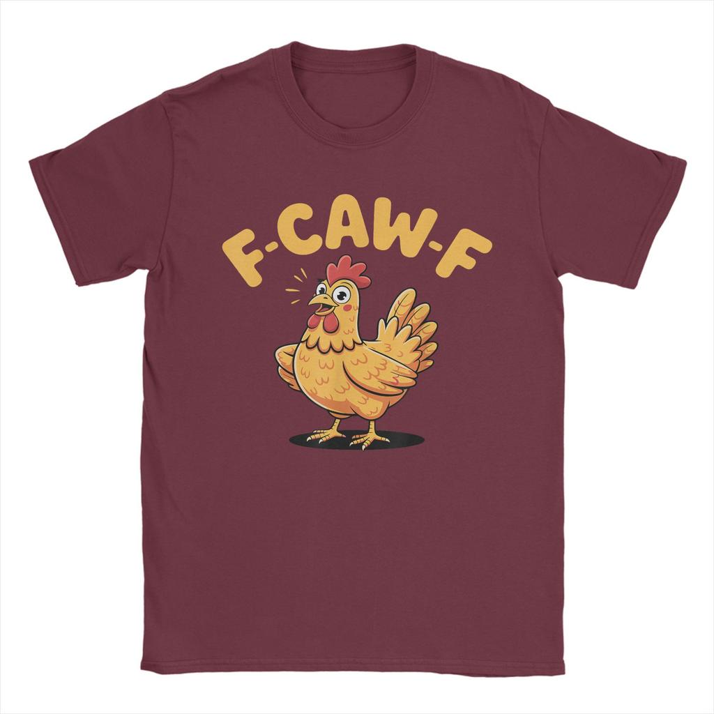 Vintage T-Shirt F-Caw-F Huhn FCAWF Huhn Baumwoll-T-Shirts Mode T-Shirt für Paare Fantastische Lässige Kurzarmkleidung