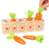 Wooden Digital Carrot Pulling Game Educational Toy For Toddler Learning Play And