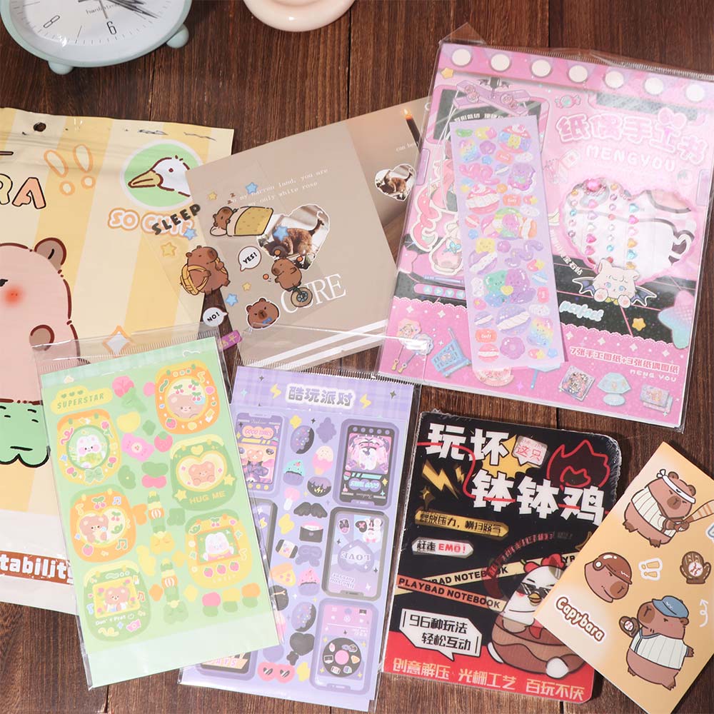 Learning Tool Cartoon Stationery Lucky Gift Multifunctional Capybara Gift Pack  Children