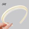 Non-slip Hair Band 1/4Pcs Women Hoop Non-Slip Teeth Plastic Headband Secure Makeup Fit Lightweight Washing Face Accessories Comb Tie