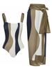 European & American Conservative Bikini Swimsuit Set with Sun Protection Gauze Skirt for Women - Perfect for Beach Vacations & Hot Springs