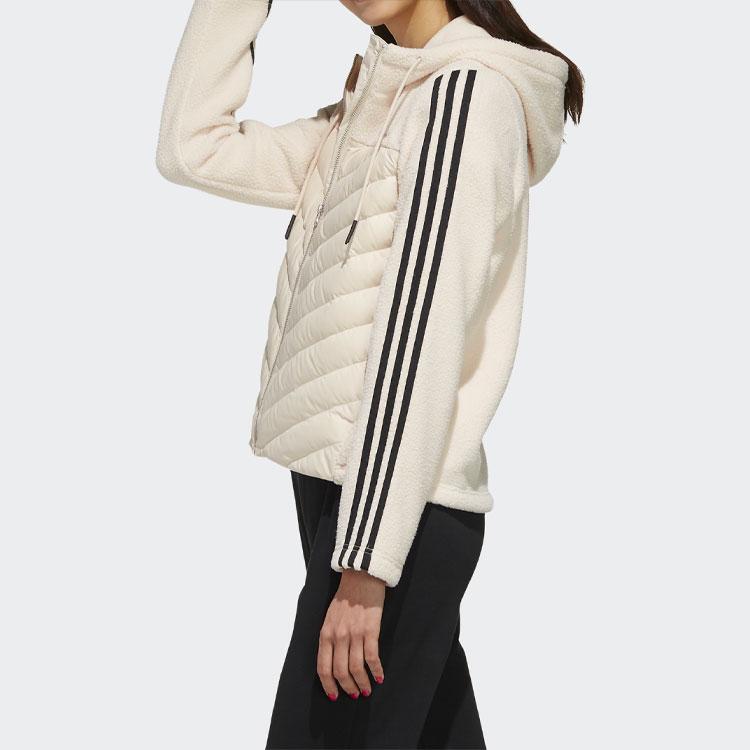 Adidas Neo Daily Down Jacket With Fleece-Lined Hood Men Outerwear Light-Pink EI6260