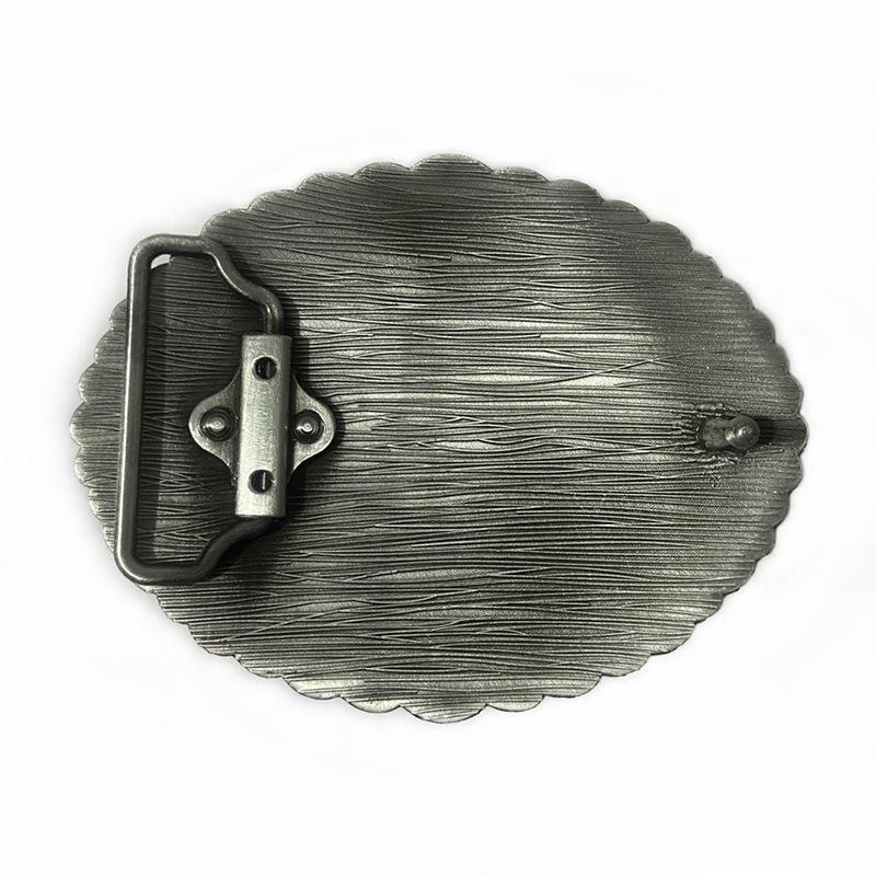 Men's Western Cowboy Zinc Alloy Belt Buckle with Rhinestone Embellishment