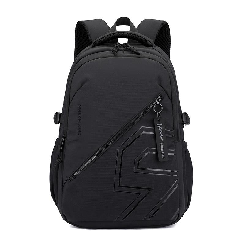Large capacity simple travel backpacks geometric print nylon waterproof school bag foy Teenage boy laptop backpack bookbag
