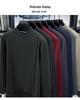 Men's Versatile Winter Fleece Sweatshirt, Half-High Collar, Solid Color, Long Sleeve, Thick Base Layer for All Ages.