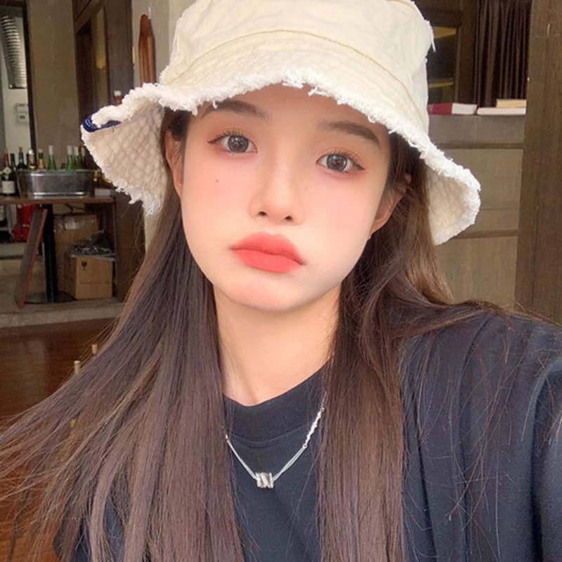 LOOKING4U On the Moment Reversible Pray Bucket Hat C5 Ivory