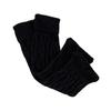Korean Turn Cuff Leg Warmers for Women Cable Knit Stretchy Footless Socks Students Solid Color Boot Covers Streetwear