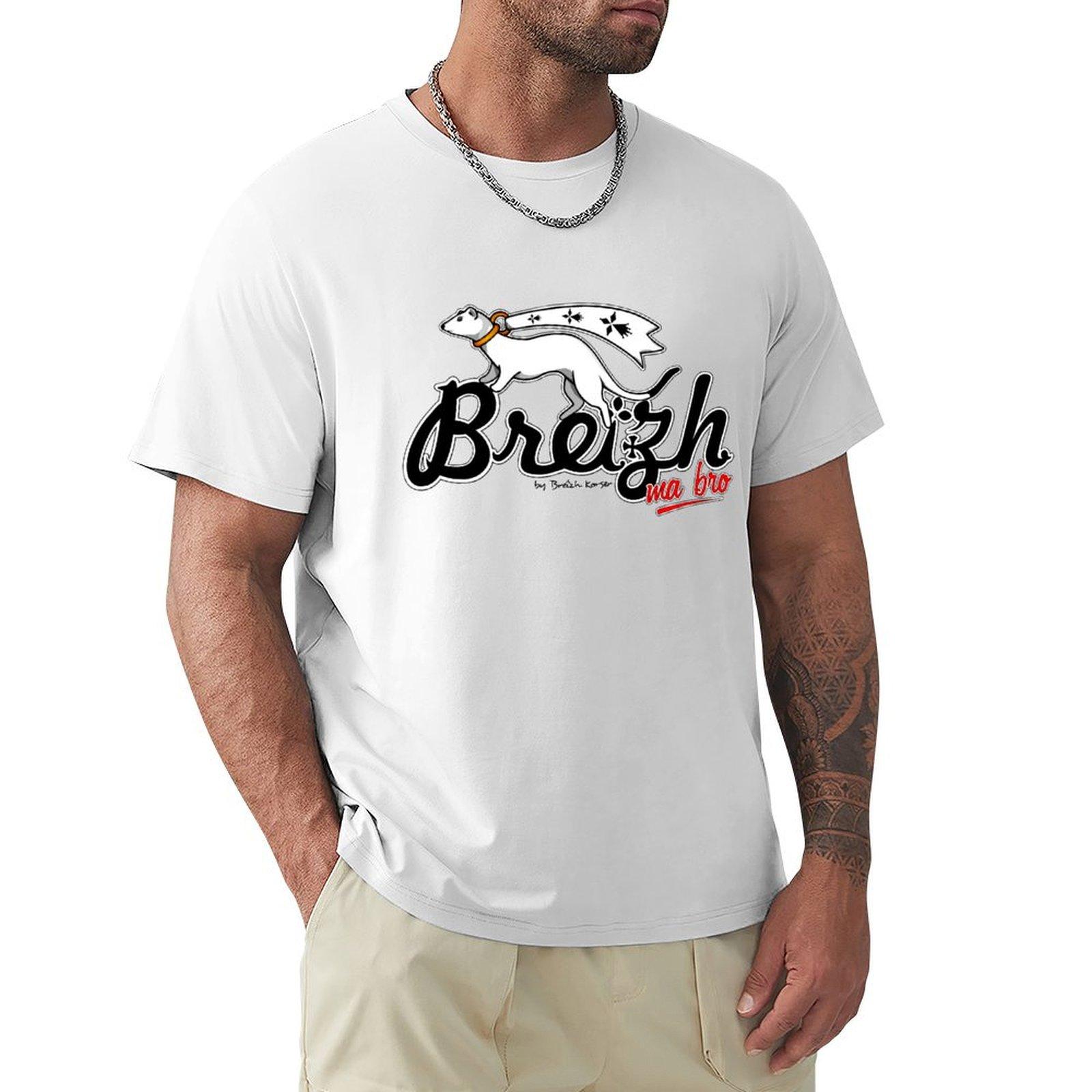 Breizh My Bro (Brittany My Country) Tshirt Work Basic Short Sleeve Top S