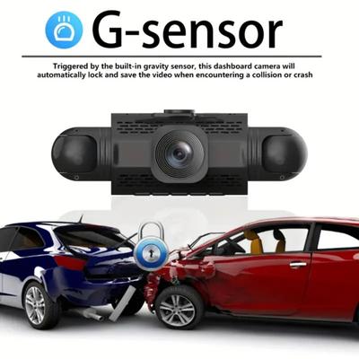 Yousheng 4-Channel Dash Cam Night Vision Design Parking Monitoring 360-Degree Coverage Easy To Install GPS Car Recording Camera