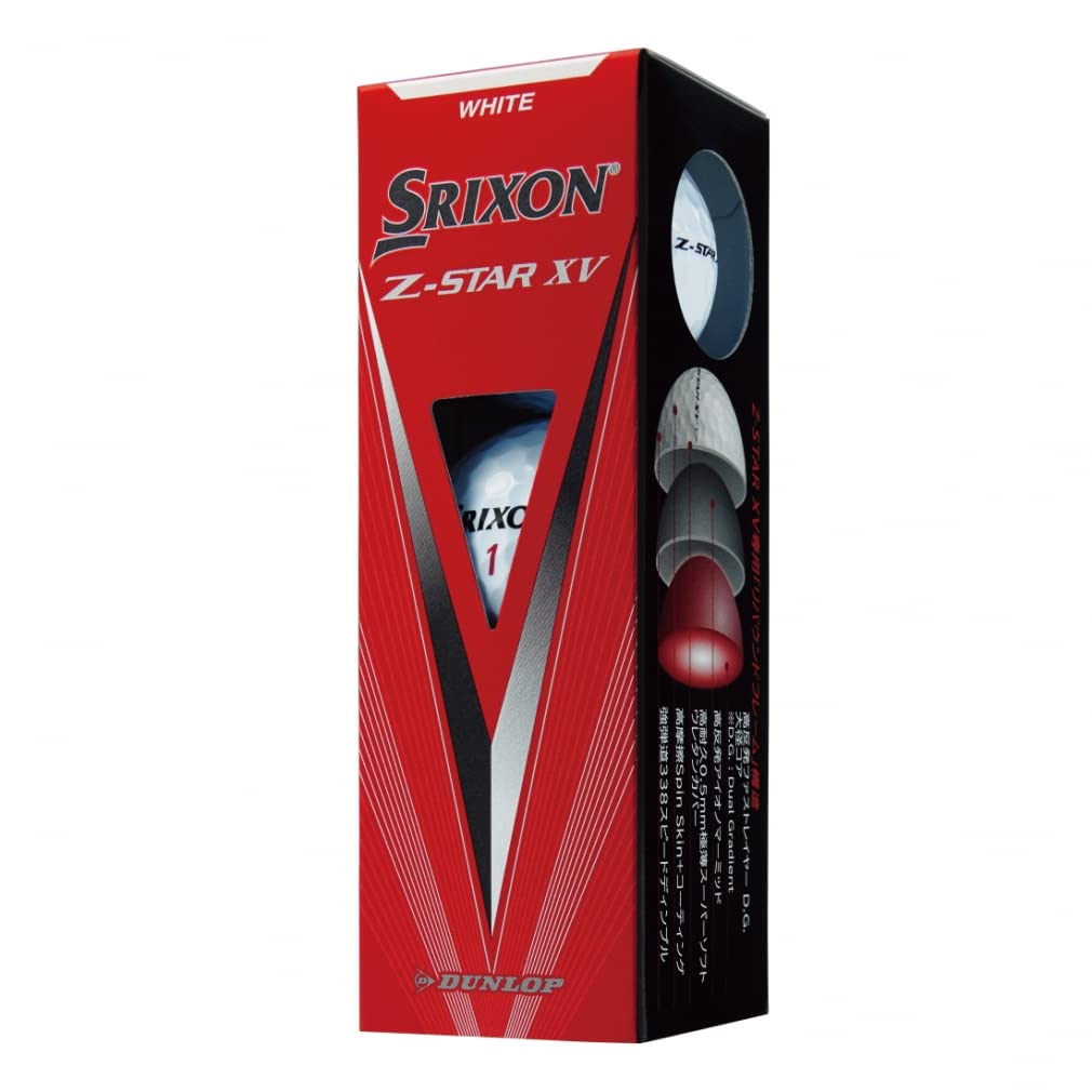 

DUNLOP SRIXON Z-STAR XV Golf Ball Sleeve (3 Balls) (White/FF/Men s)