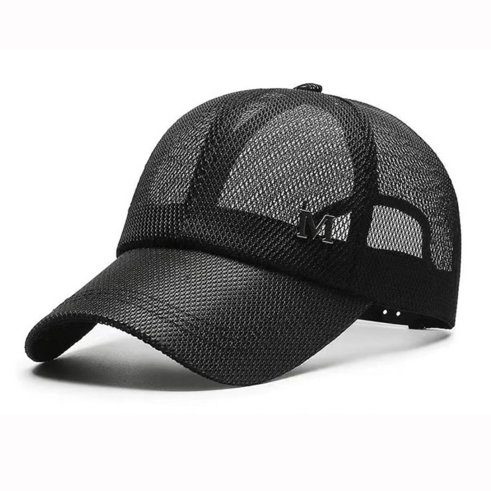 Quick-drying Mesh Cap Breathable Mesh Summer Men Hat Casual Baseball Hat  Summer чёрный