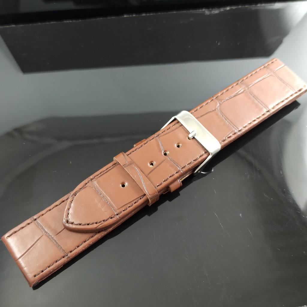 22MM LEATHER STRAP WITH TWO SPRING BARS FREE SHIPPINGS 024-1 Strap-024