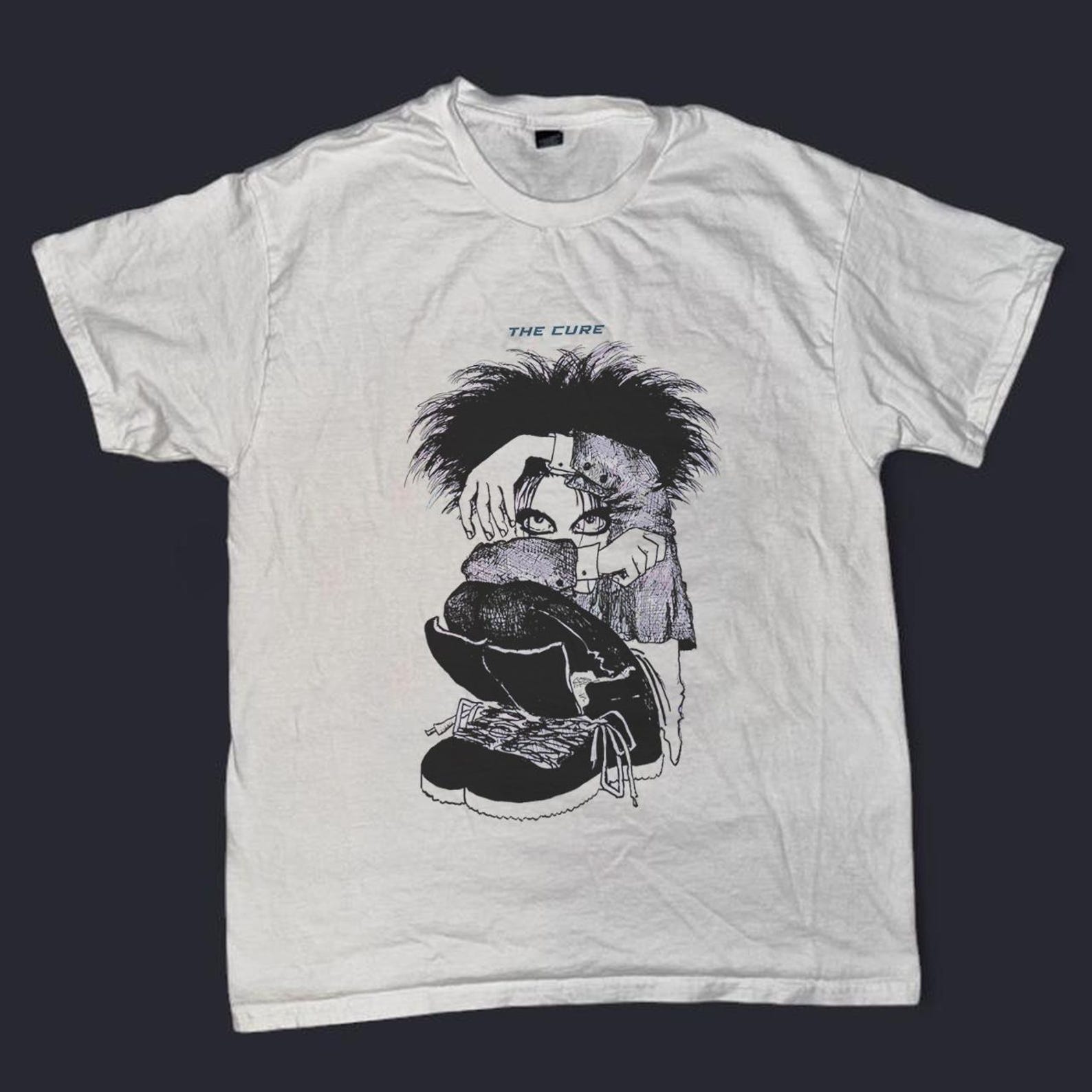 The Cure Band T shirt, Retro 90s Goth Alt Rock Cotton Tee 2XL