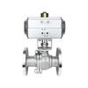 JINGXINGONG Q641F-16P Pneumatic Stainless Steel Flange Ball Valve