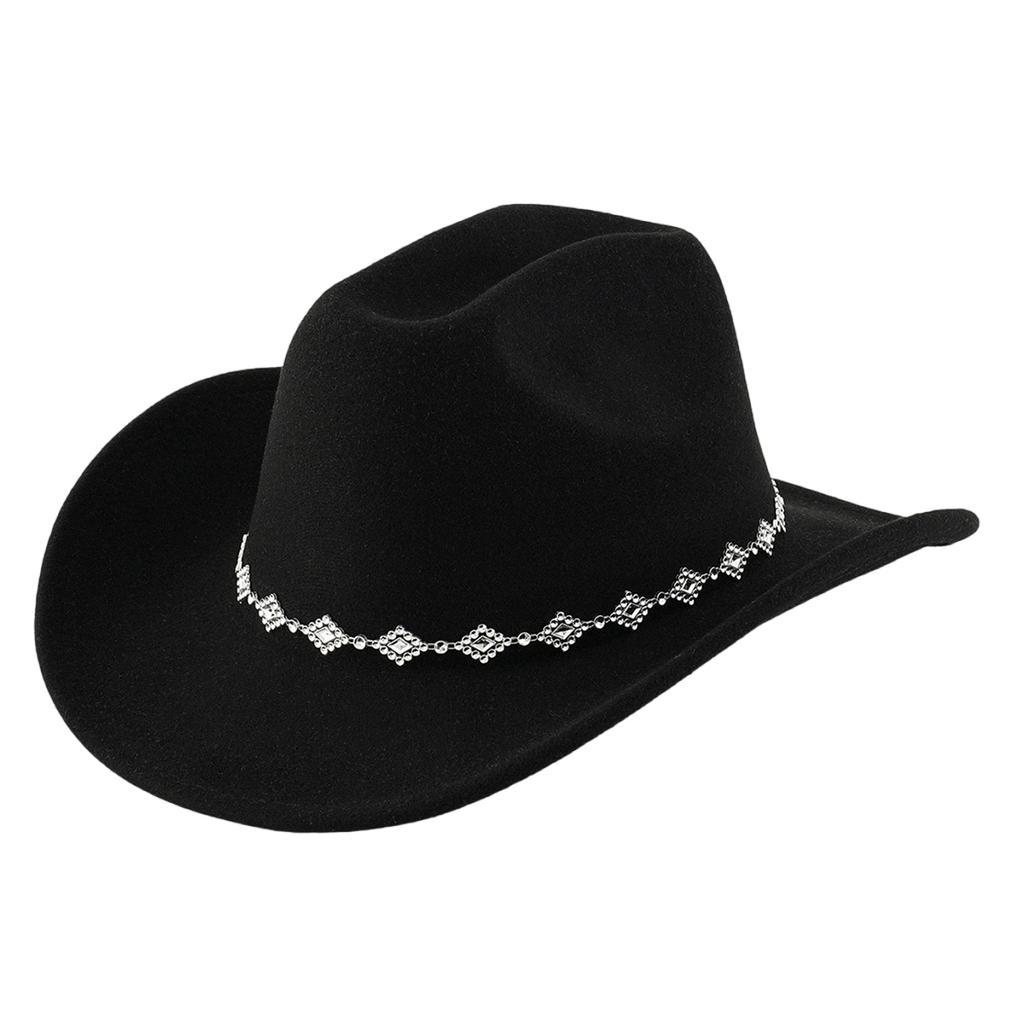 Unisex Western Denims Hat Wide Border Hat Polyester Outdoor Fashion Hat Fashion Accessory for Men and Women
