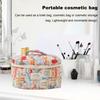 Portable Cosmetic Bag Colorful Print Zipper Closure Large Capacity with Handle Portable Wash Pouch Multi-function Item Storage Bag Travel Toiletry Bag
