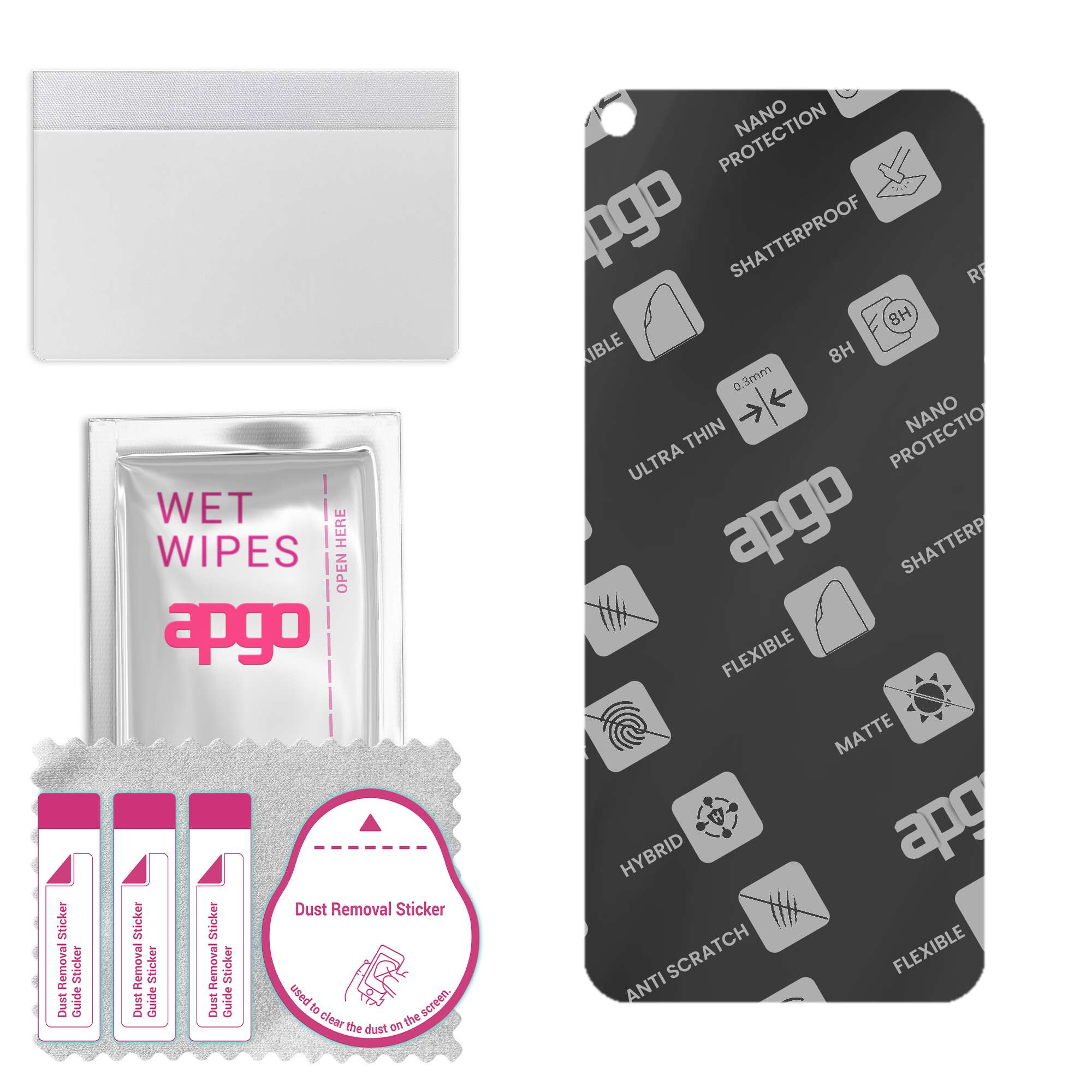 

apgo MATTE Hybrid protective glass compatible with Nokia 8.3 5G, flexible nano glass, great replacement for tempered glass, scratch-resistant, full gl