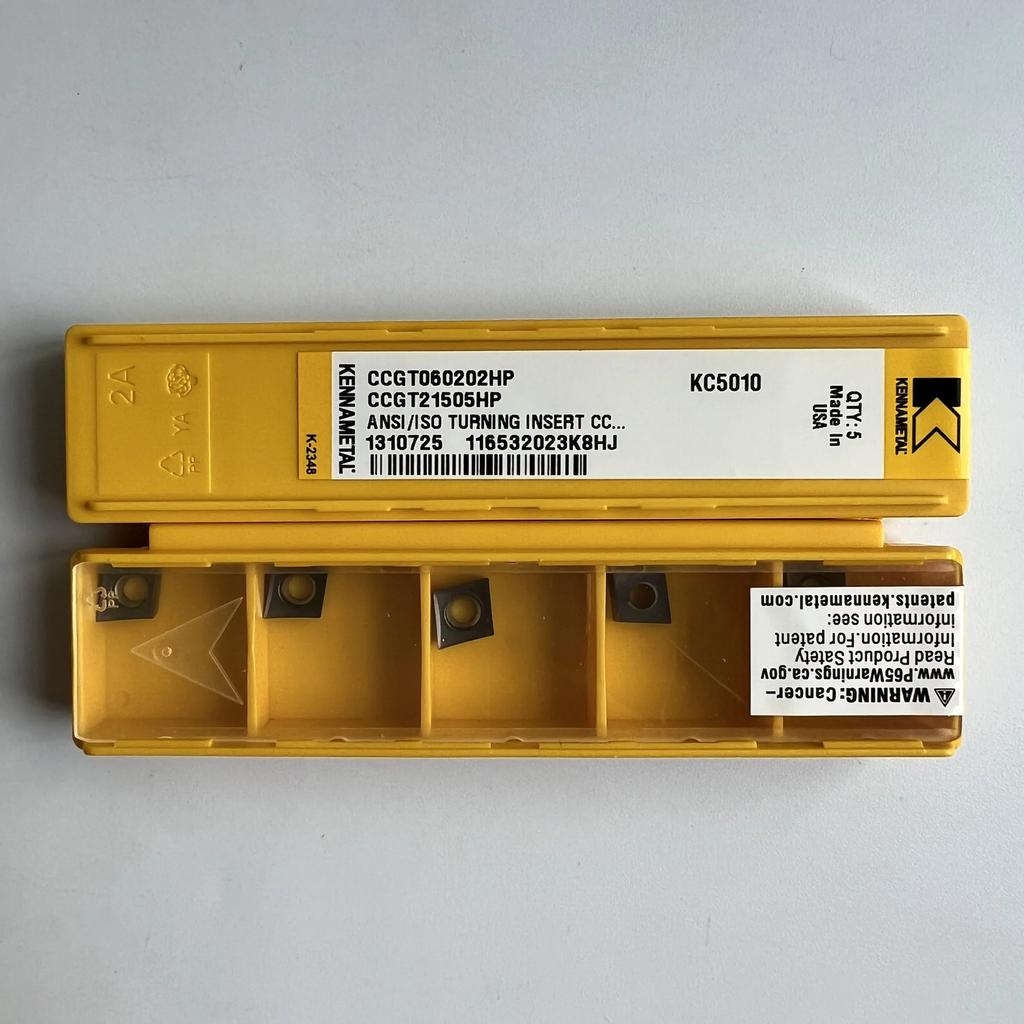 KENNAMETEL / CCGT060202HP KC5010  / Original carbide blade 10 Pcs
