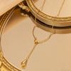 Trendy Simple Water Drop Pendant Necklace for Women Stainless Steel Water Drop Tassel Fashion Jewelry Accessories Gifts