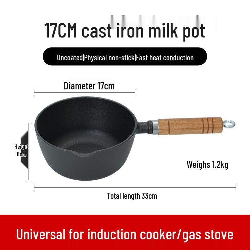 

Чугунный антипригарный ковш для молока и детского питания - Идеально подходит для нагревания молока, приготовления лапши, тушения супа, фритюра и многого другого. Японский дизайн. Premium Iron, Physically Non-Stick