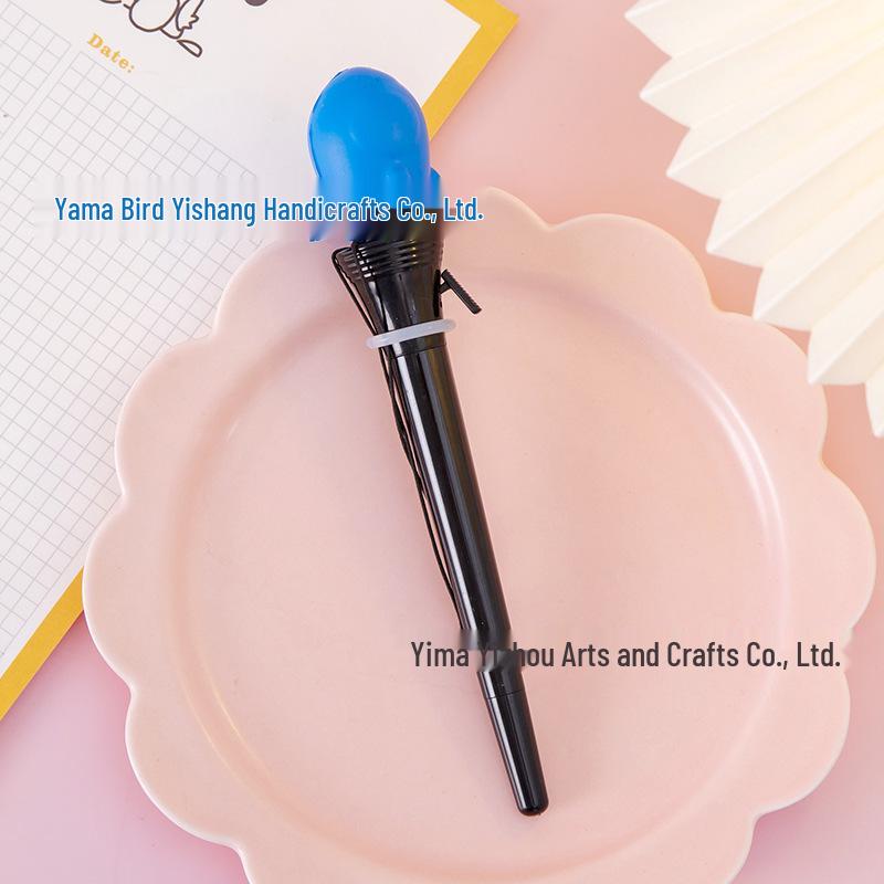 Fun Elastic Ball Pen: Stress Relief Basketball/Football Launch Pen - Creative Student Toy Bullet Type 0.7