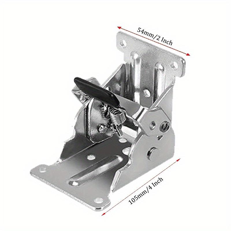 4pcs 0-90-180 Degree Folding Table Legs Bracket Hardware Self Locking Hinge Foldable Legs Lock Extension Support Bracket for Tables Chair Beds Garage