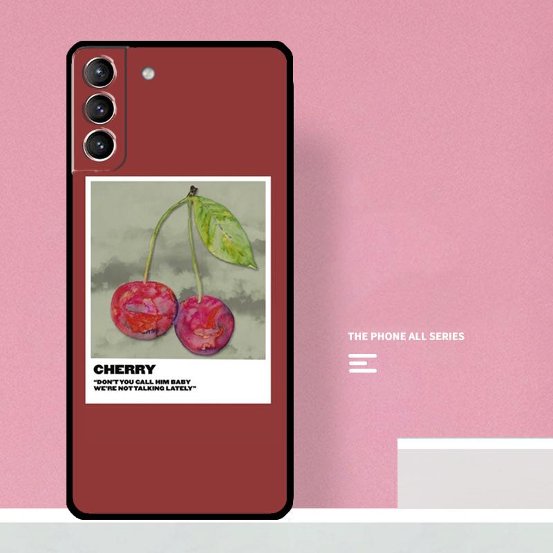 Cherry Pattern Phone Case For Samsung Galaxy S24 S26 Ultra S20 S21 S22 S23 S25 Plus S10 S25 FE Cover Coque