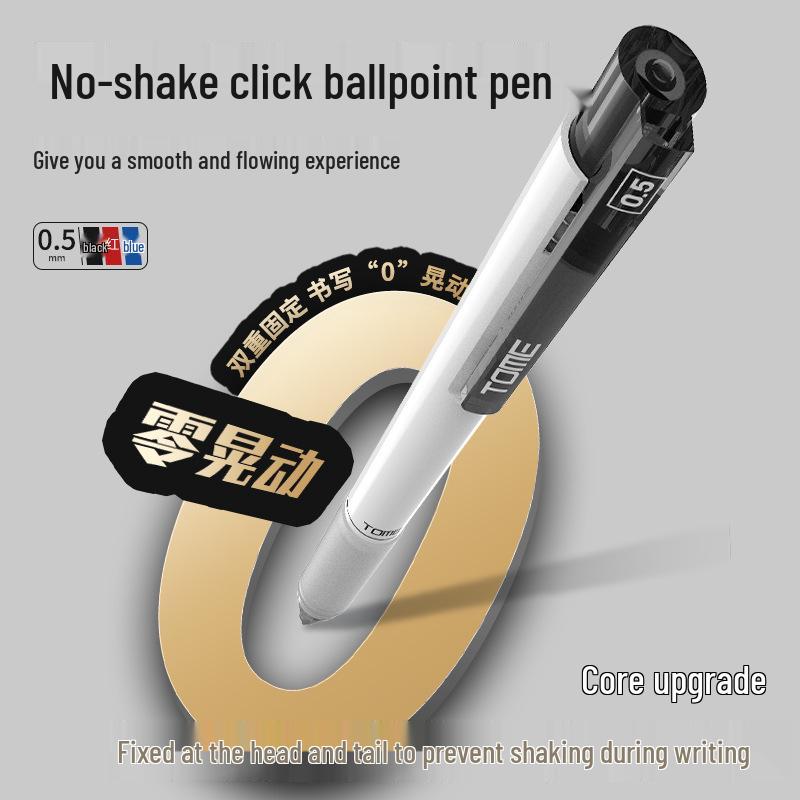 

TOME Zero 707A Neutral Pen: Soft Grip, Smooth Writing, Black/Red/Blue Ink, 0.5mm Bullet Tip for Exam Answering. Red [12 pcs/box]