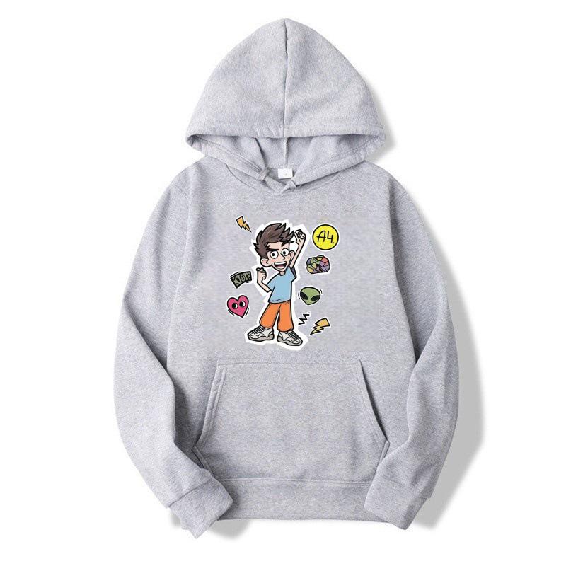 Hobby Cartoon Boy A4 Unisex Children's Hooded Sweatshirt - Spring/Autumn Pullover