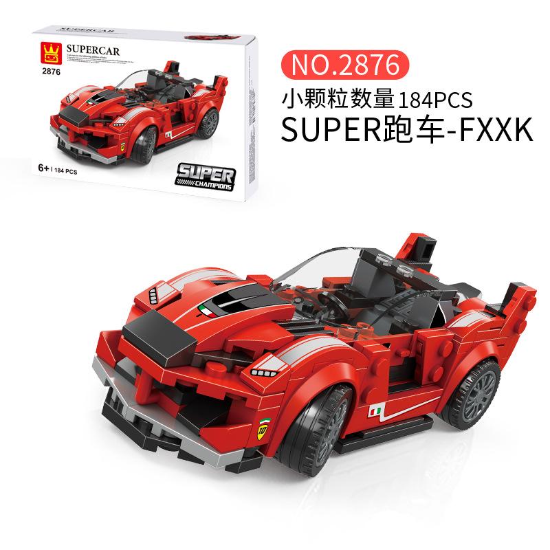 

Wanger 2870-90 Formula Racing Sports Car Police Car Series Детские сборные строительные блоки Игрушки красный/чёрный
