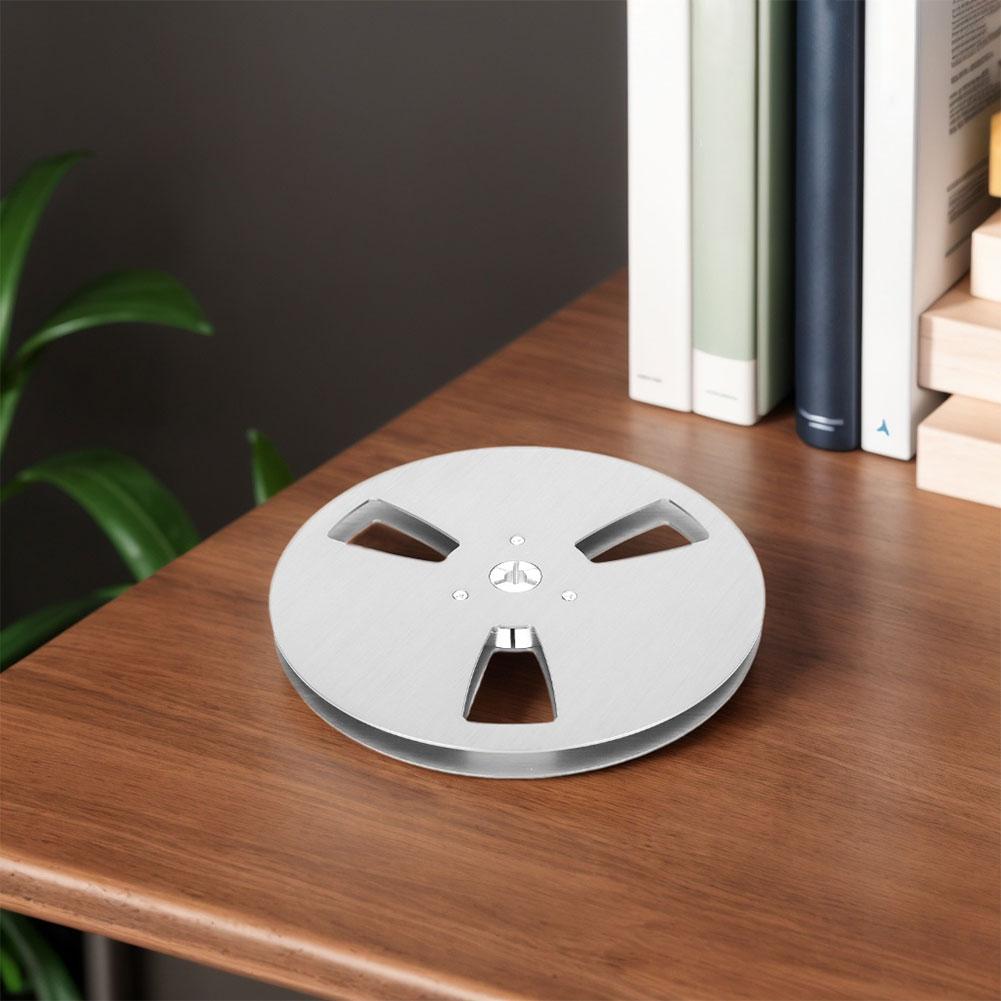 1/2PCS Blank Tape Reel 1/4 7 Inch Empty Tape Reel Aluminum Alloy 3 Holes Recording Takeup Reel for Reel To Reel Tape Player